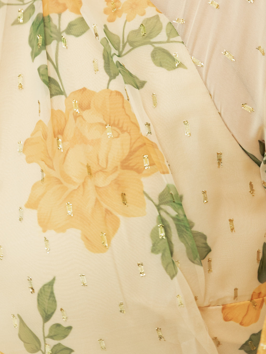 Anaya With Love Recycled Yellow Floral Print Short Sleeve Tiered Midaxi Dress