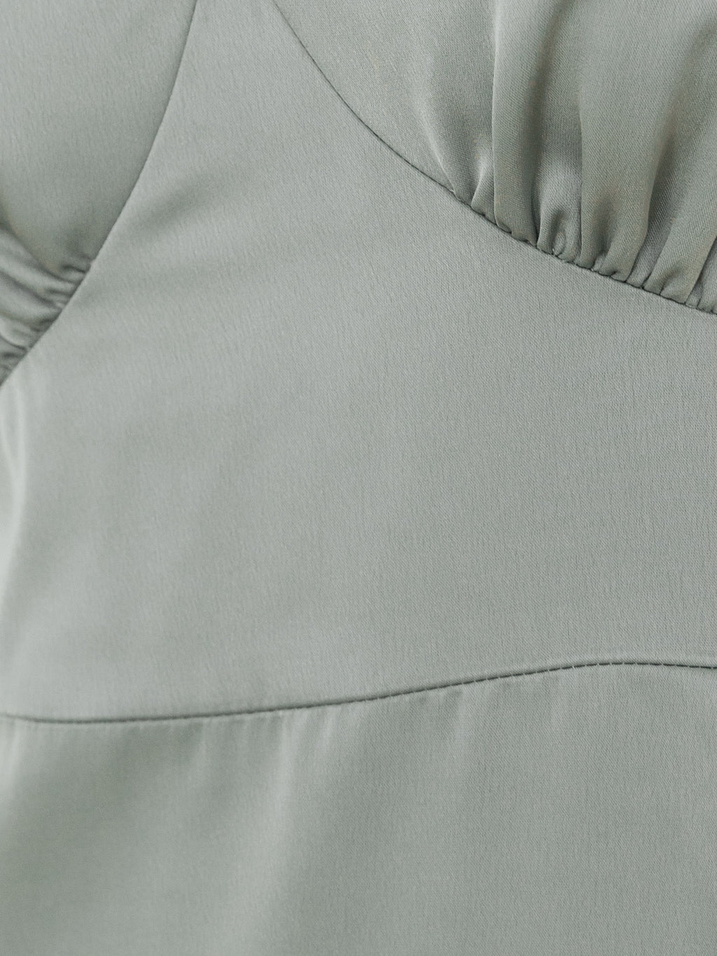 Maya Sage Green V Neck Angel Sleeve Satin Maxi Dress