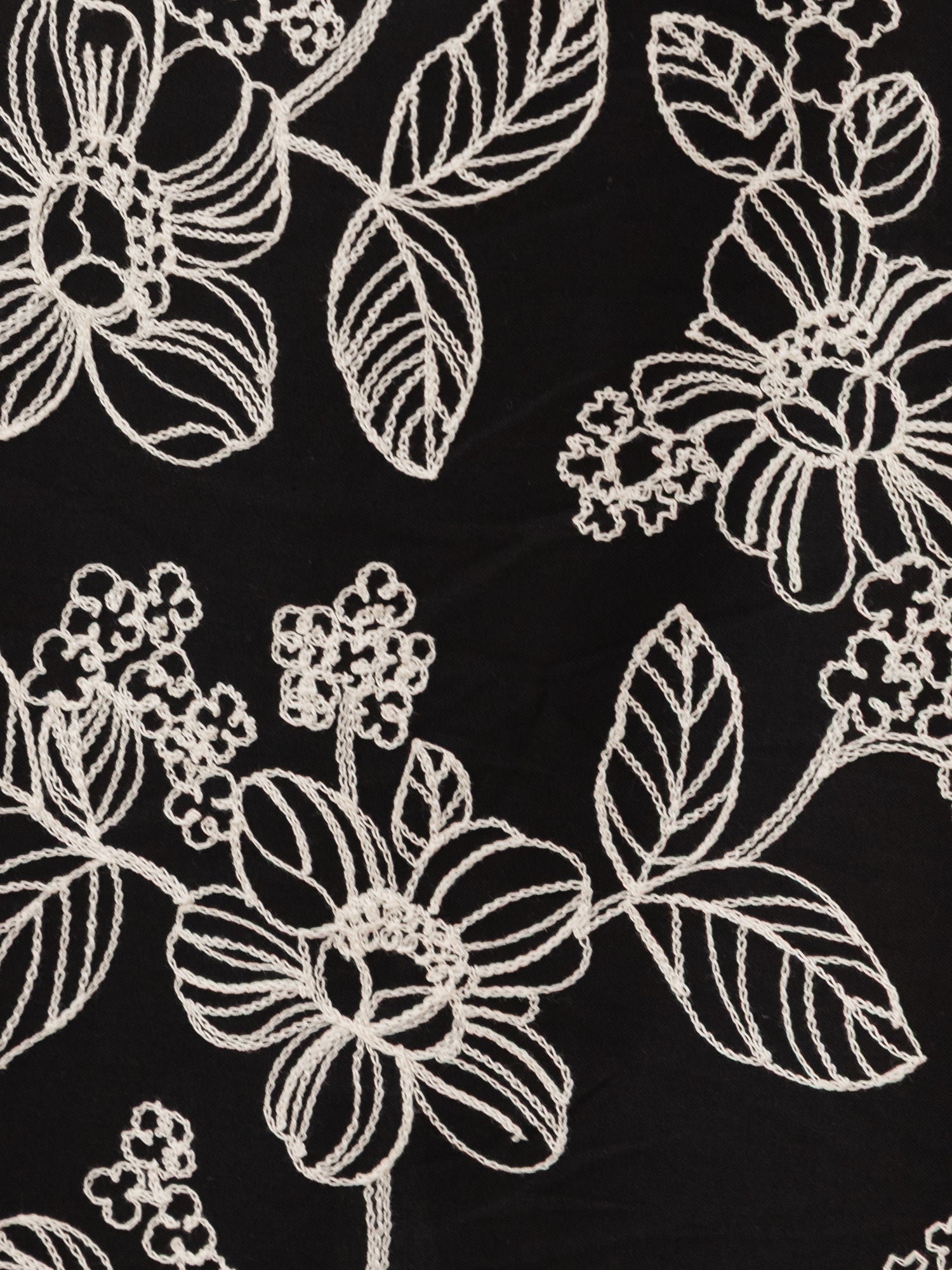 Lovedrobe Black Embroidered Short Sleeve Square Neck Midaxi Dress