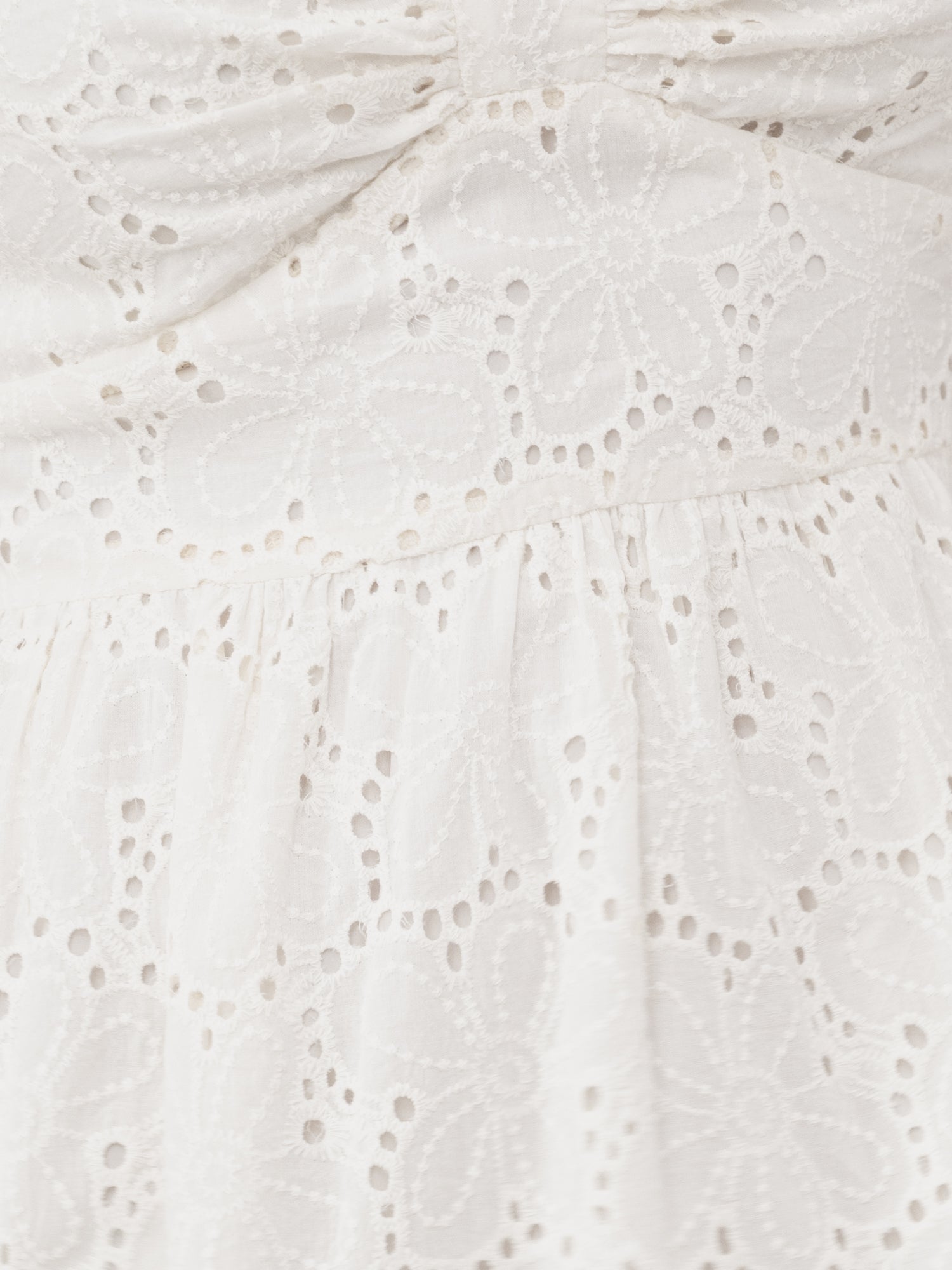 Lovedrobe Cream Broderie Bow Detail Mini Dress