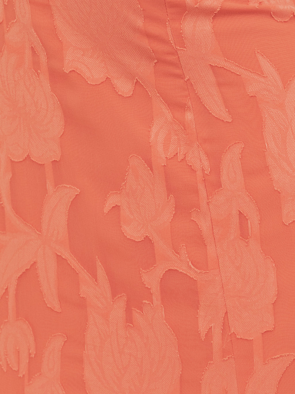 Anaya With Love Recycled Coral Floral Burnout Strappy V Neck Maxi Dress with Skirt Split & Ruffle Detail