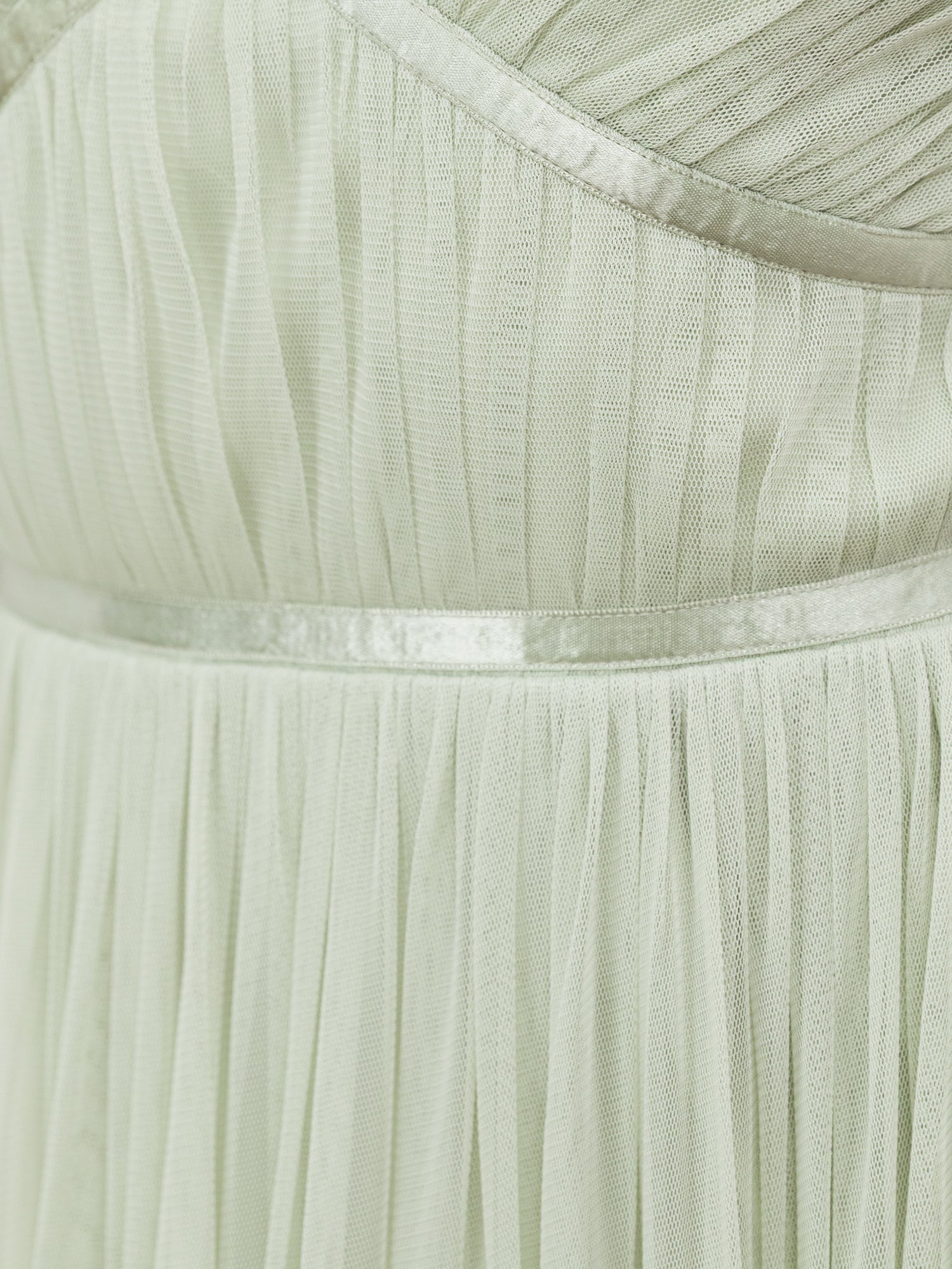 Anaya With Love Recycled Soft Green Ribbon Detail Midi Dress