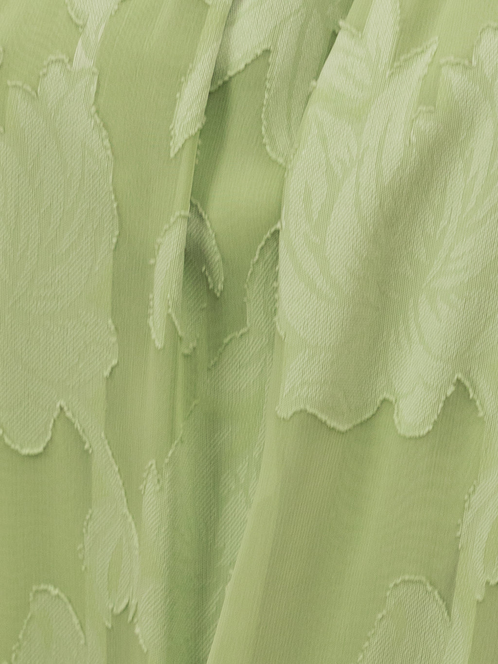 Anaya With Love Recycled Green Tea Floral burnout Short Sleeve Tiered Maxi Dress