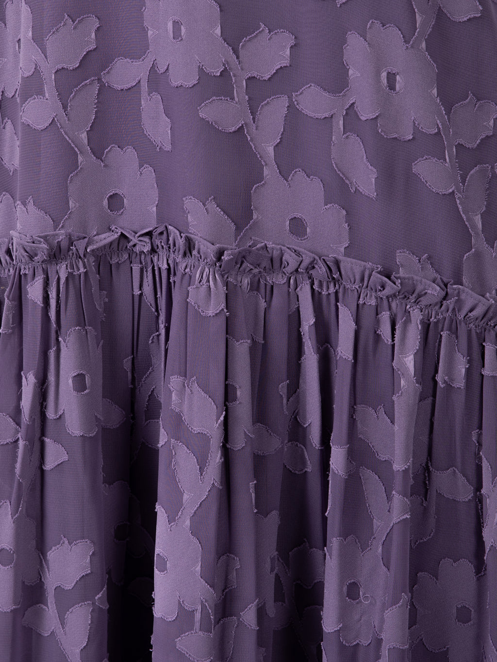 Anaya With Love Recycled Violet Floral Burnout Cold Shoulder Halter Neck Maxi Dress