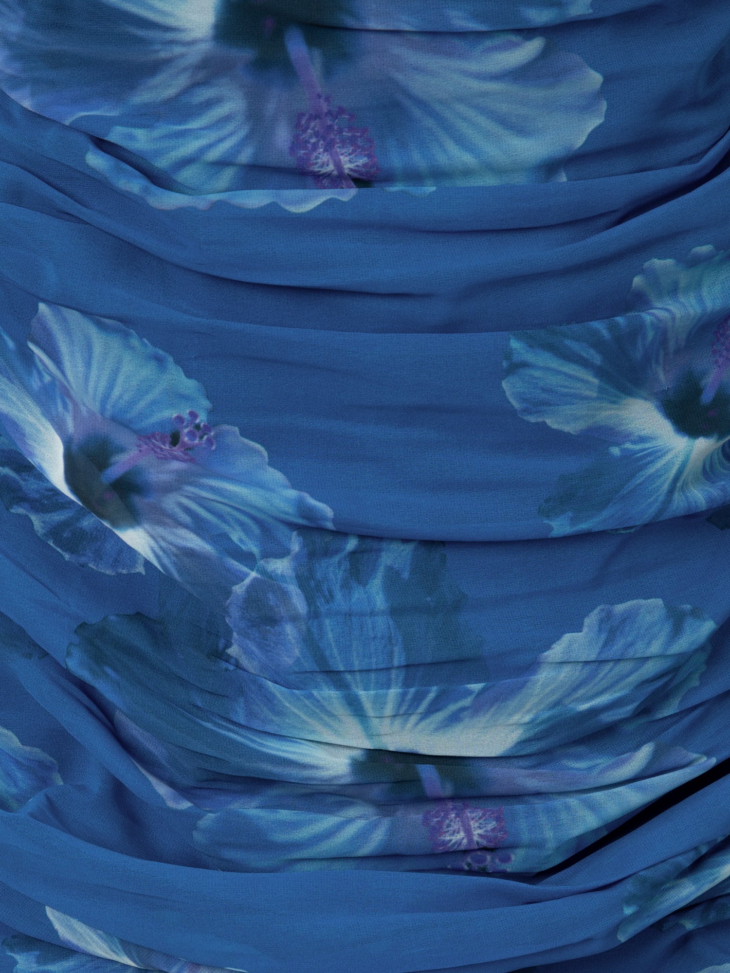 Anaya With Love Recycled Blue Floral Halter Neck Ruched Maxi Dress