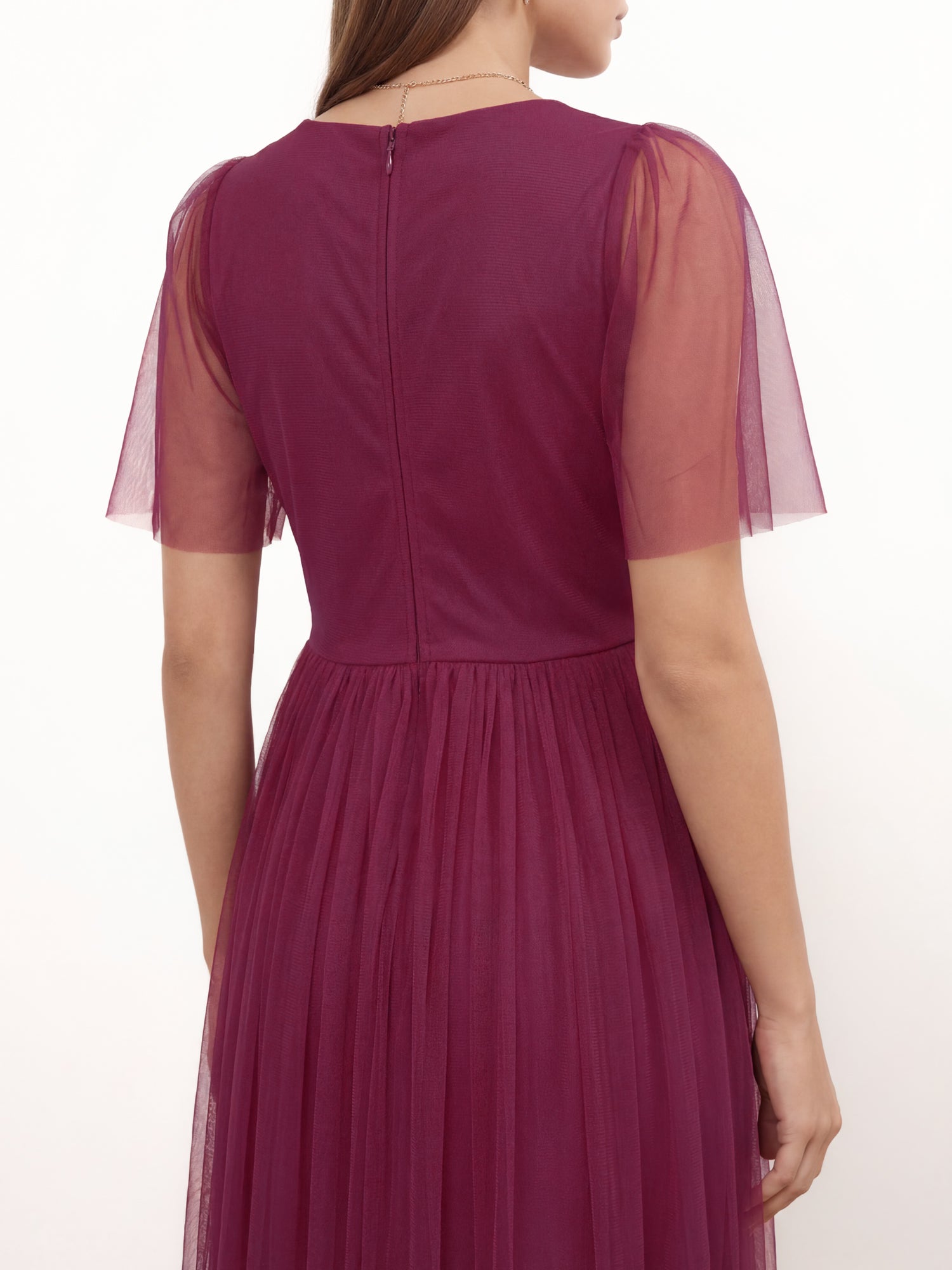 Anaya With Love Recycled Cerise Twist Detail Maxi Dress