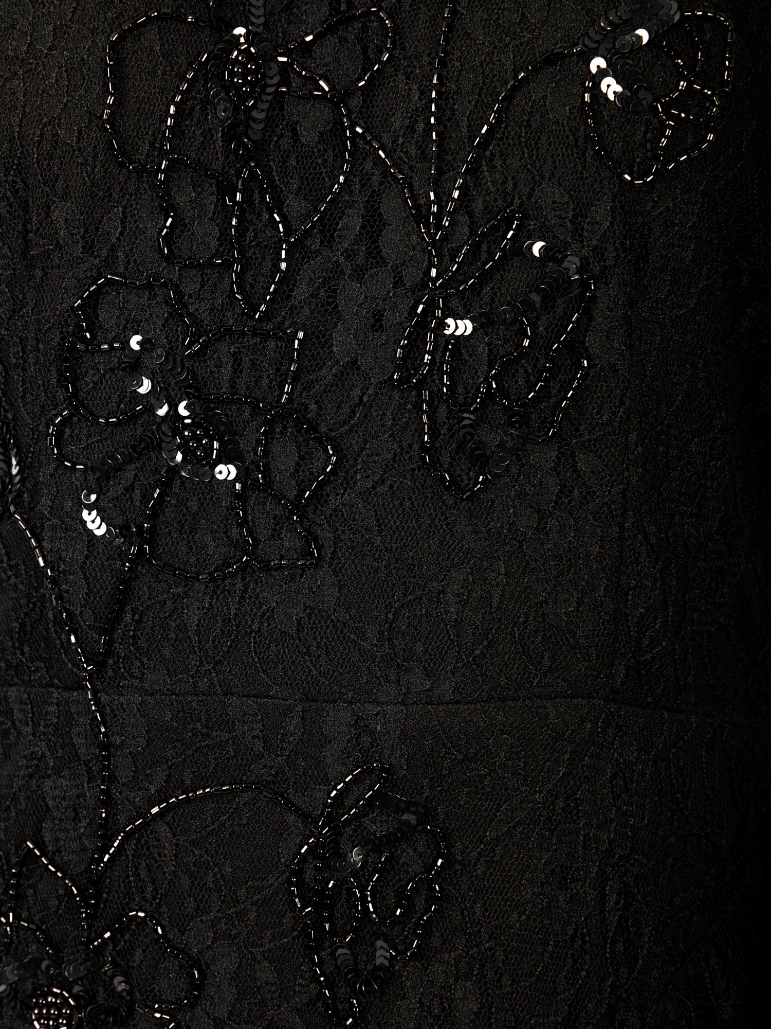 Maya Black Embellished Halter Neck Lace Maxi Dress