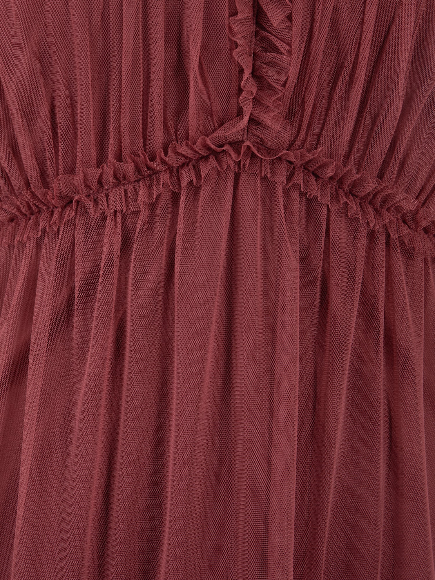 Anaya with Love Rusted Rose Keyhole Detail Short Sleeve Frill Midaxi Dress