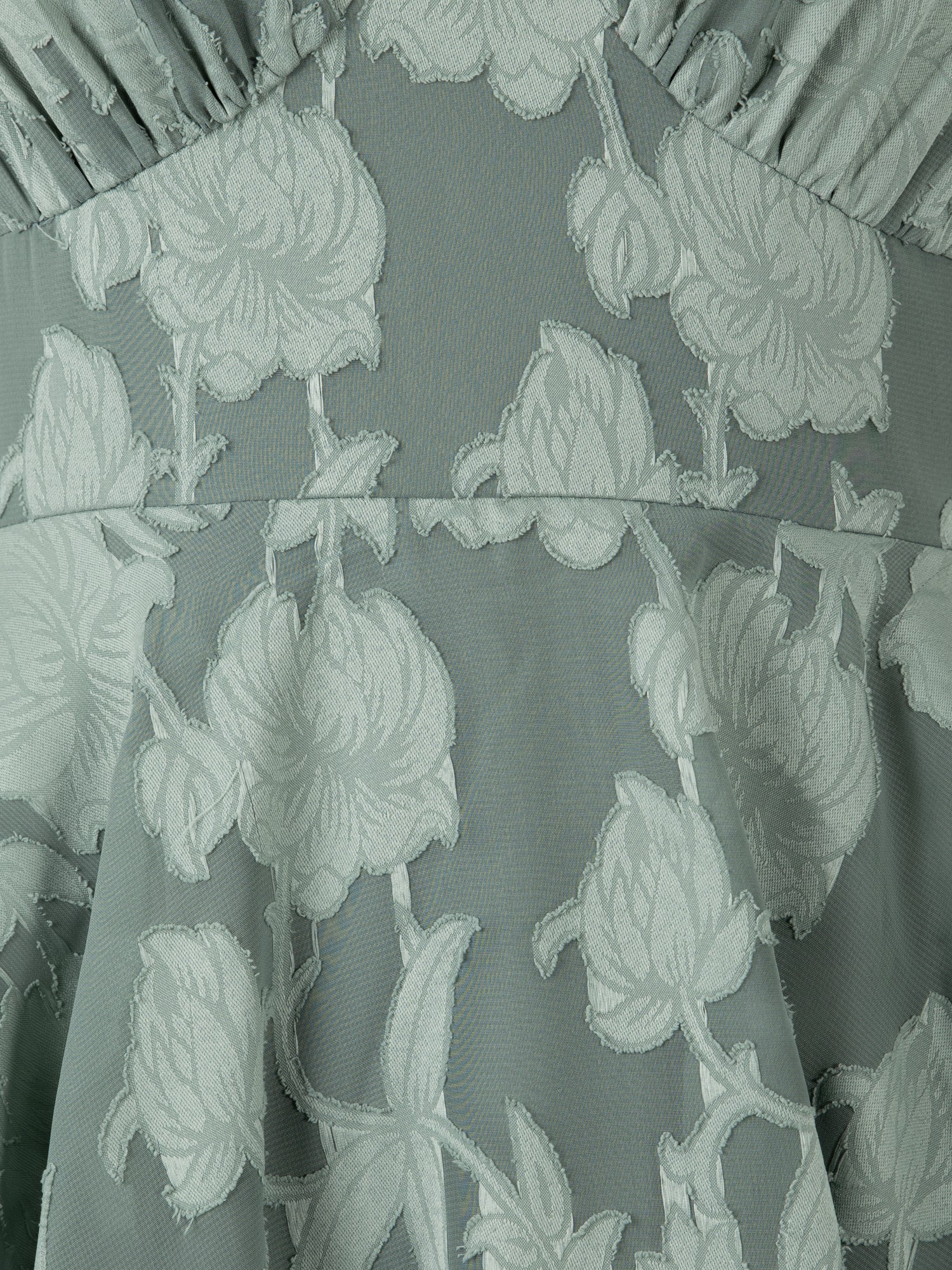 Anaya With Love Recycled Willow Green Floral Burnout Tiered Maxi Dress