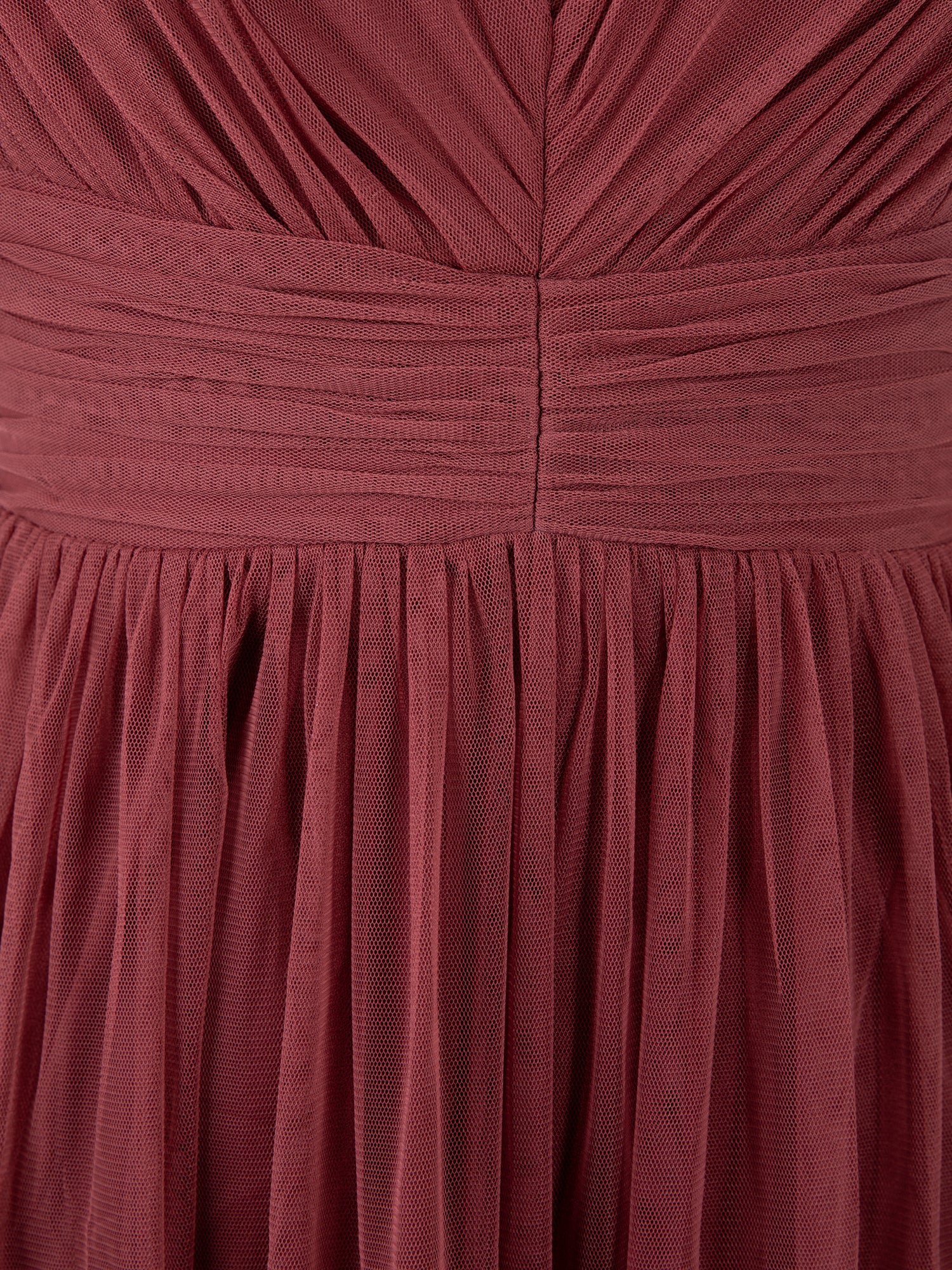 Anaya With Love Recycled Rusted Rose Flutter Sleeve Ruffle Maxi Dress