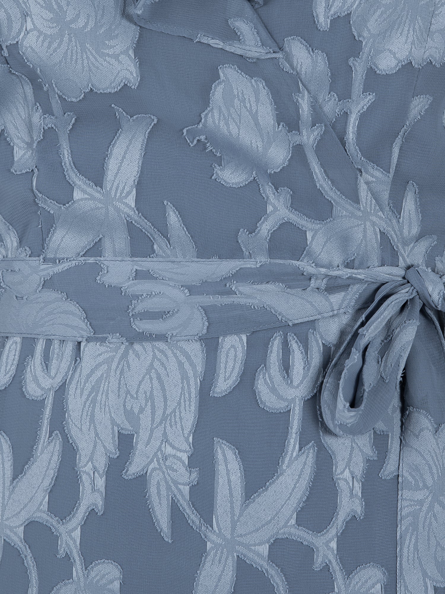 Anaya With Love Recycled Opal Blue Floral Burnout Cape Detail Maxi Dress