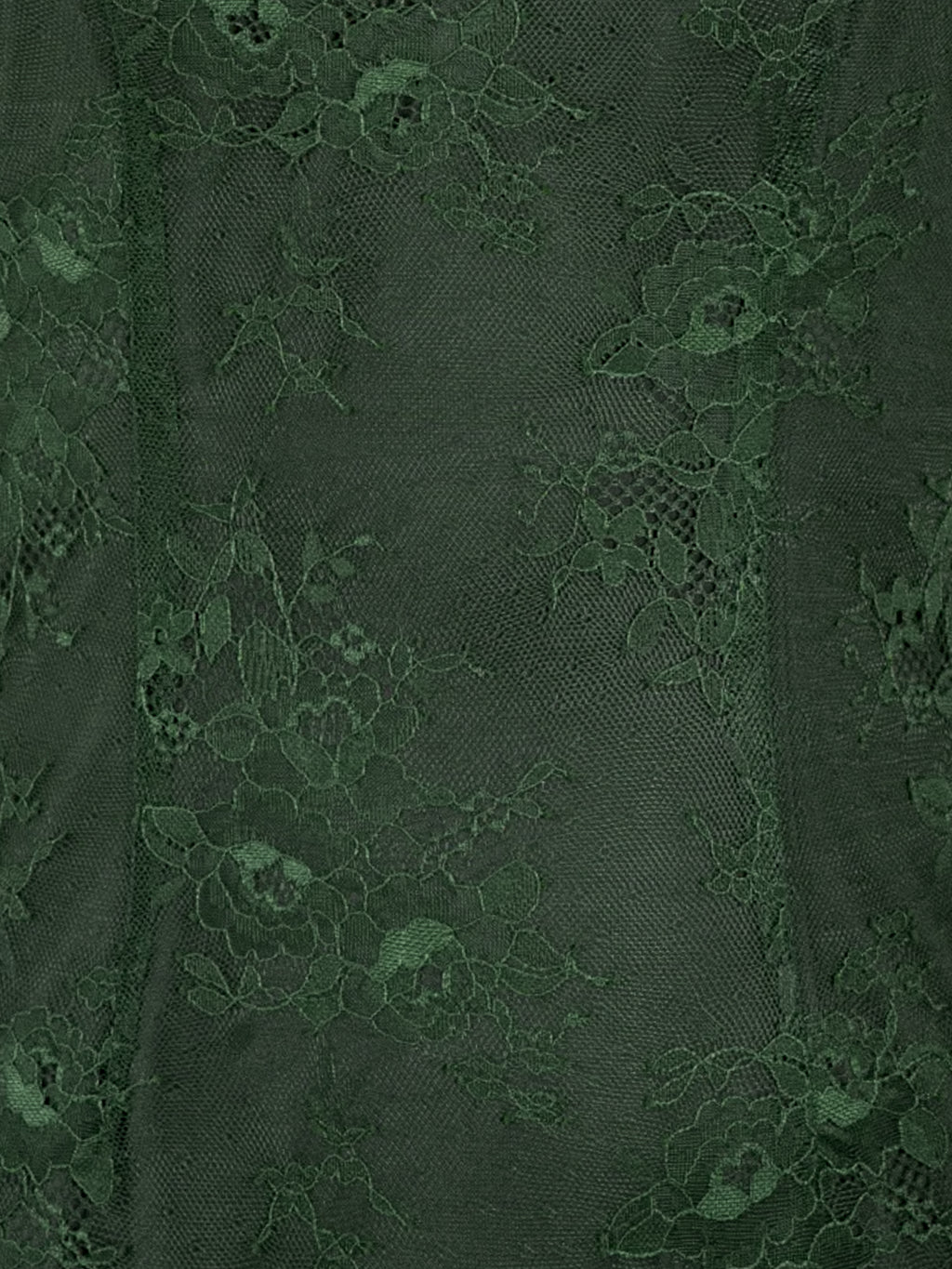 Maya Forest Green Flutter Sleeve Lace Maxi Dress with Ruffle Detail