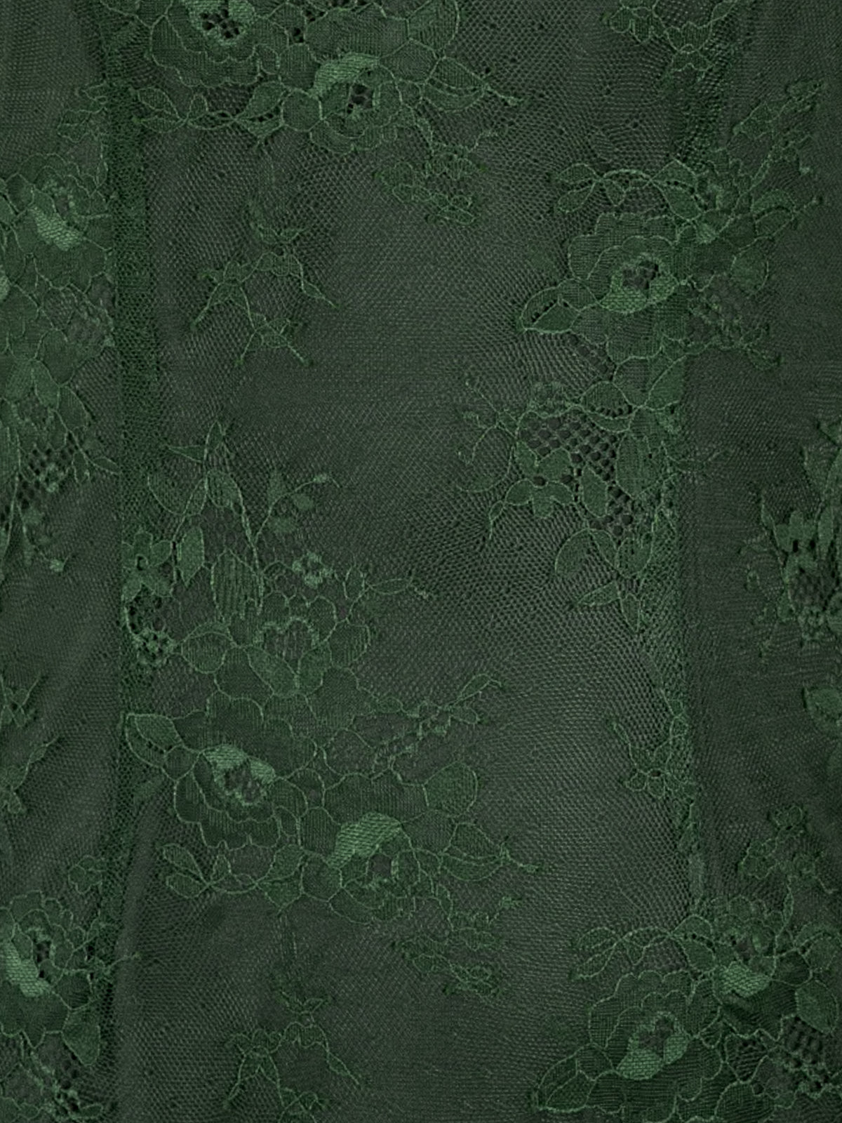 Maya Forest Green Flutter Sleeve Lace Maxi Dress with Ruffle Detail