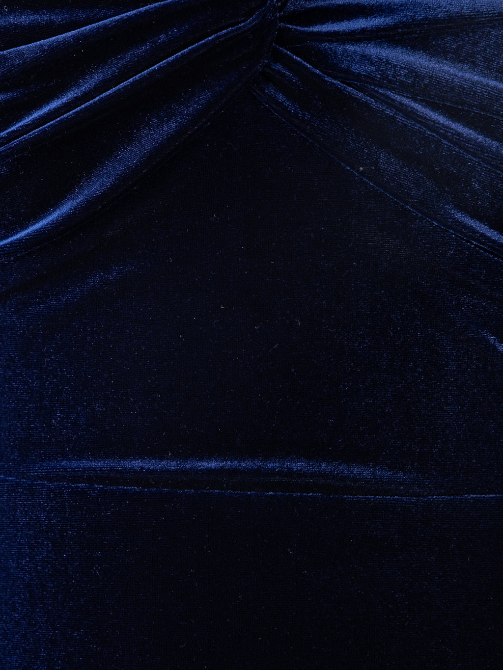 Maya Navy Twist Front Bardot Velvet Maxi Dress