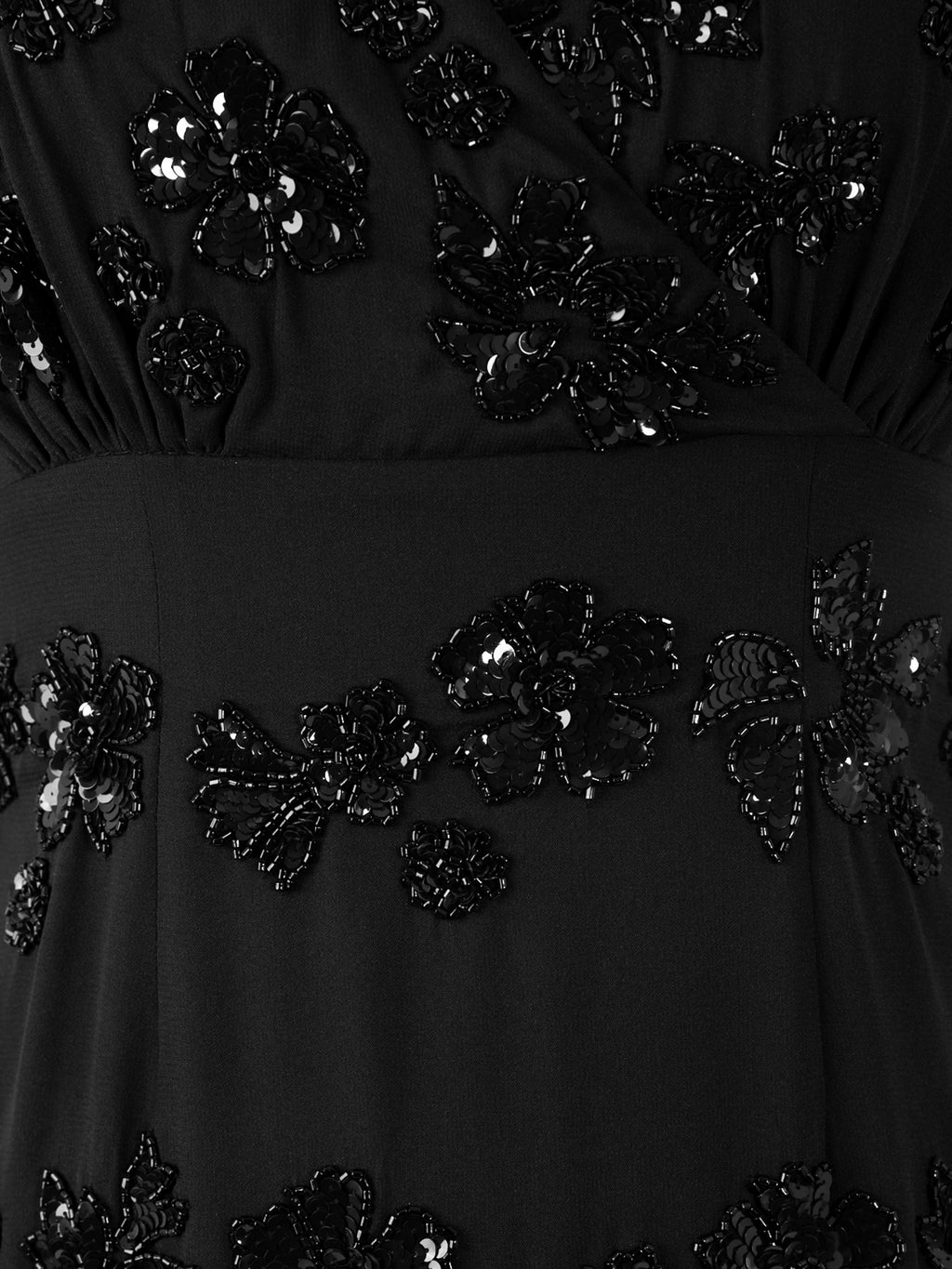Maya Black Embellished Short Sleeve Maxi Dress