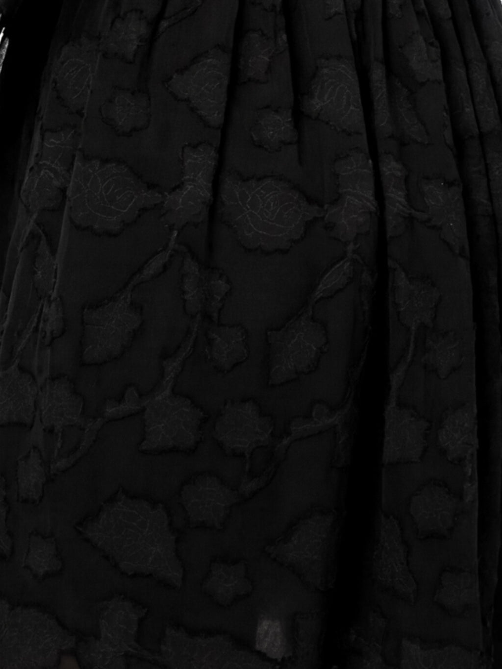 Lovedrobe Black Floral Burnout Lace Detail Long Sleeve Mini Dress