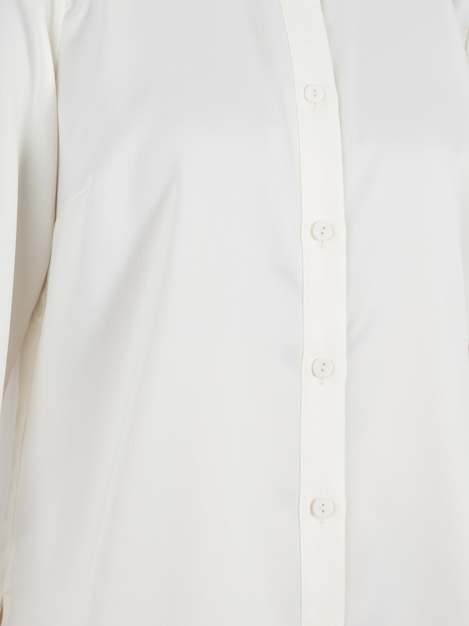 Lovedrobe Ivory Satin Shirt With Feather Cuffs