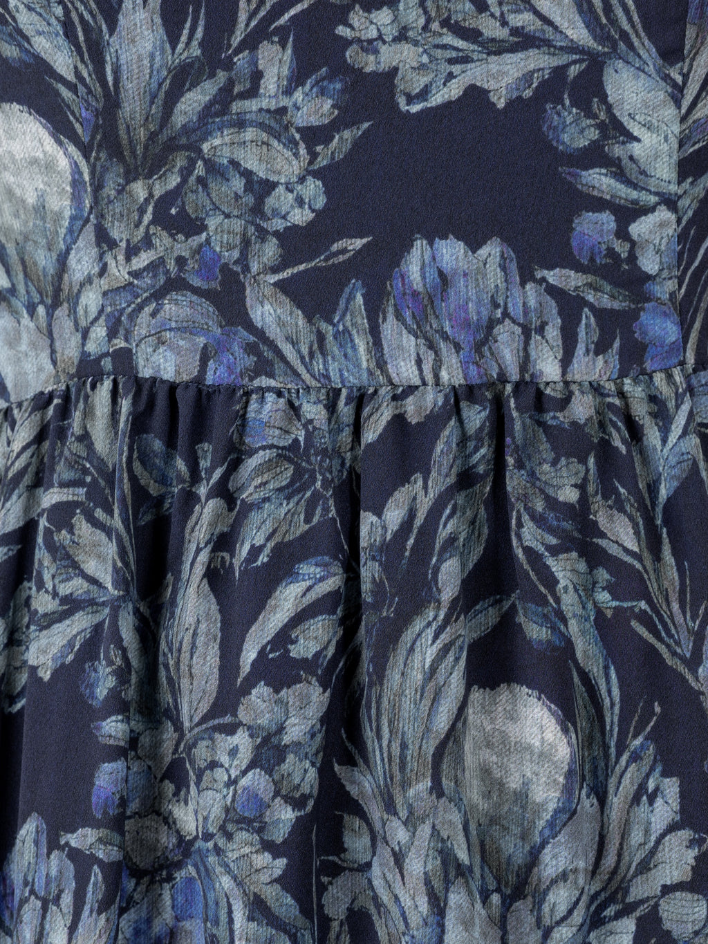 Lovedrobe Blue Floral Print Puff Sleeve Square Neck Midaxi Dress