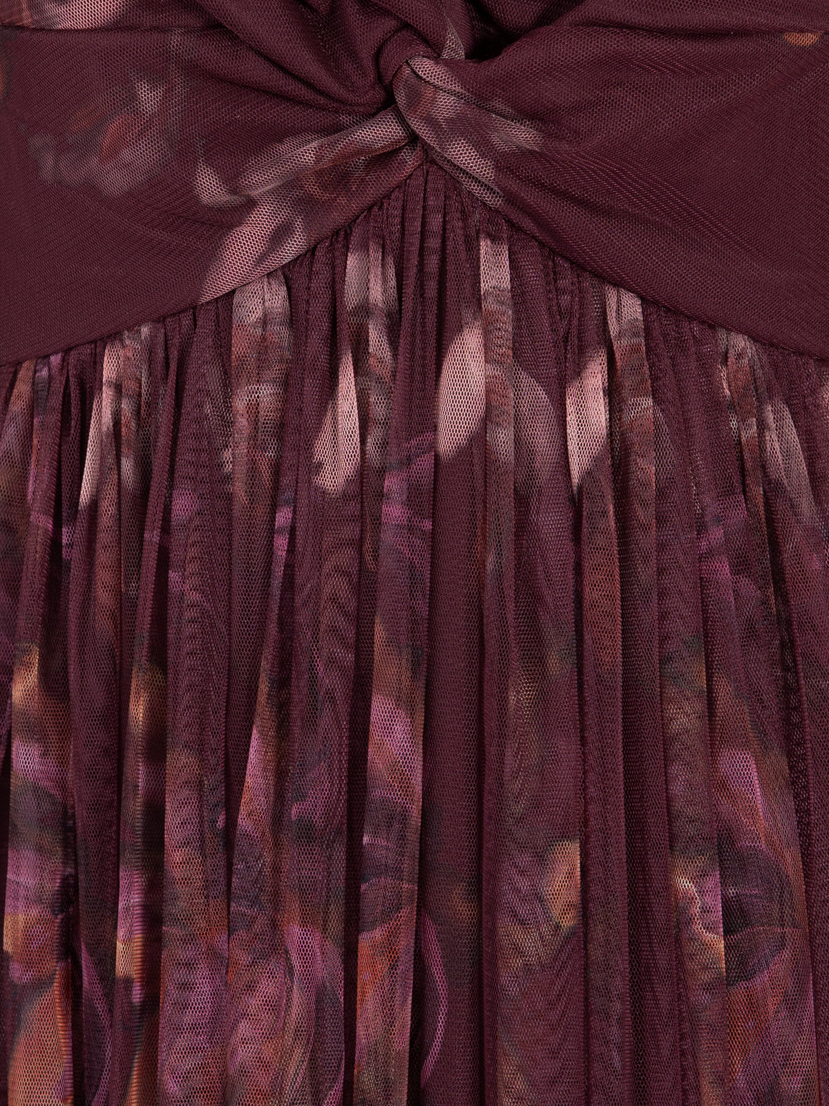 Anaya With Love Recycled Fig Floral Print Twist Detail Maxi Dress