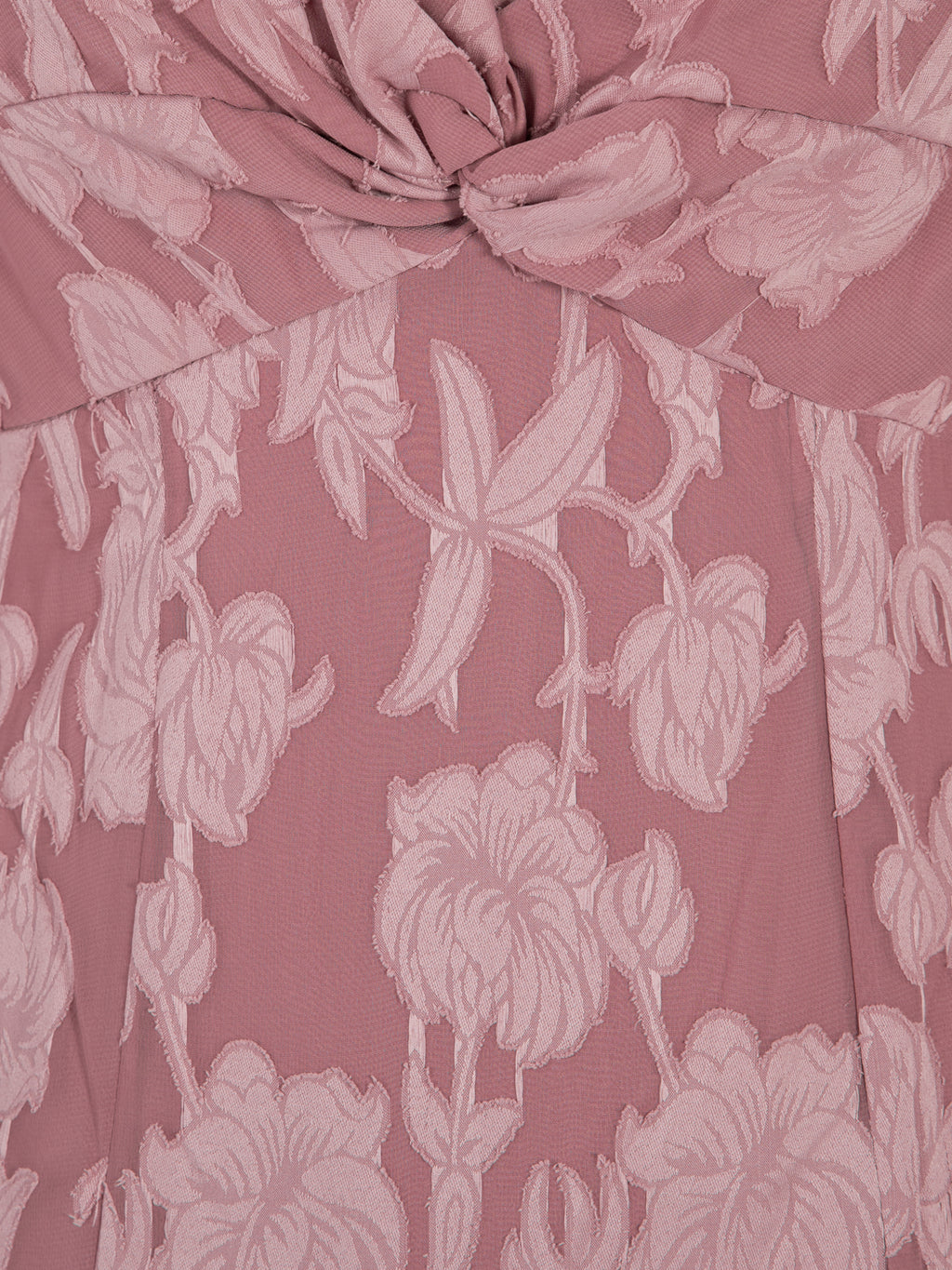 Anaya With Love Recycled Twilight Mauve Floral Burnout Twist Midaxi Dress