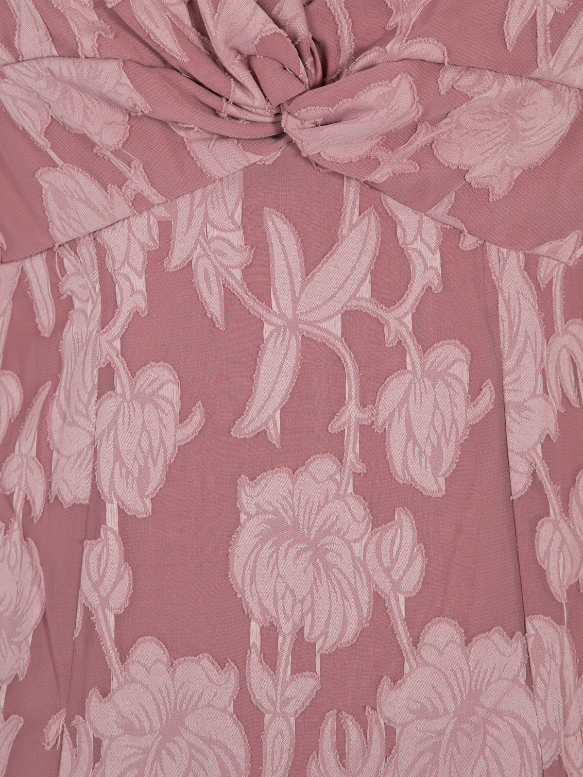 Anaya With Love Recycled Twilight Mauve Floral Burnout Twist Midaxi Dress