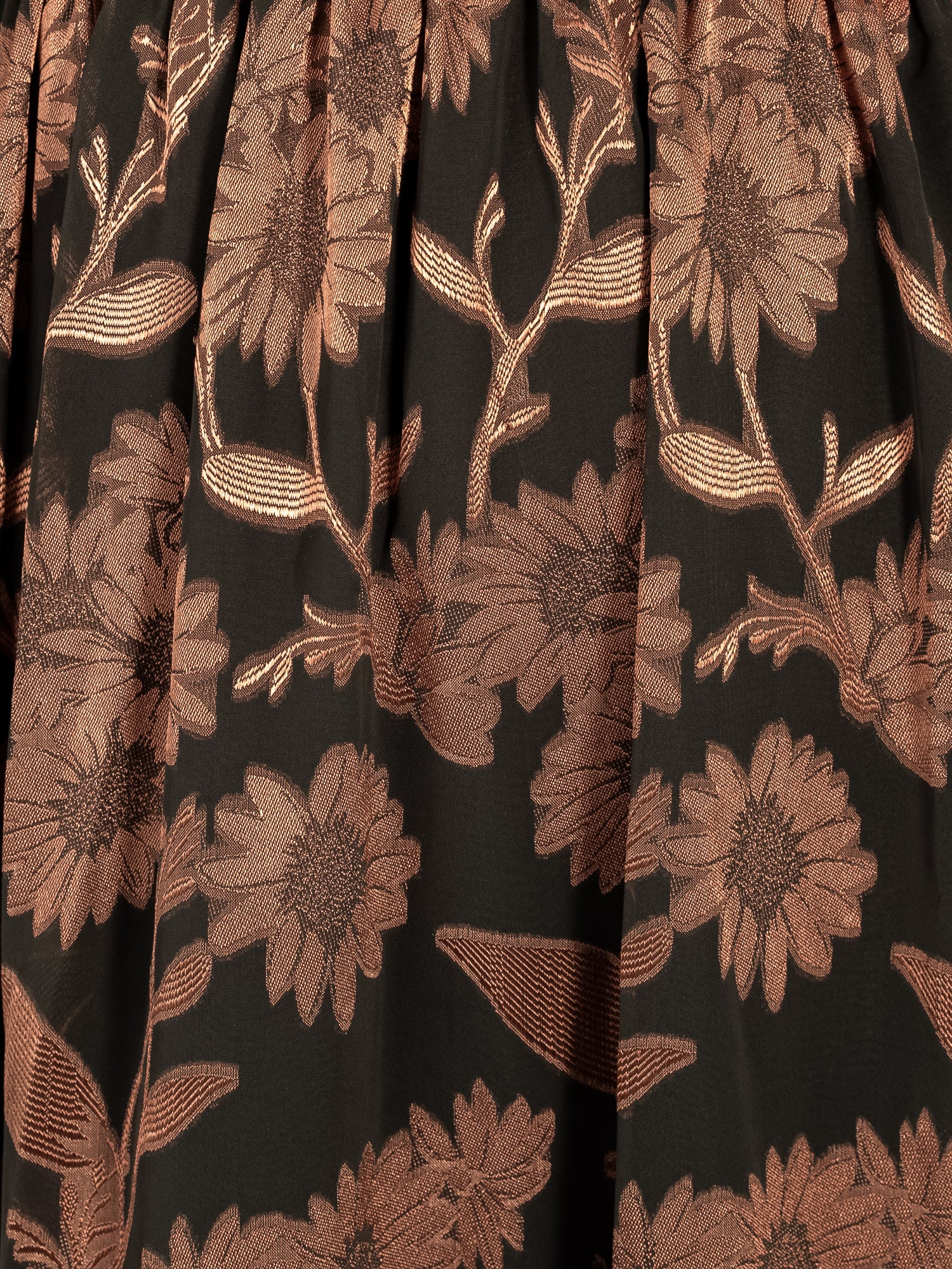 Lovedrobe Floral Jacquard Faux Wrap Long Sleeve & Tie Back Maxi Dress