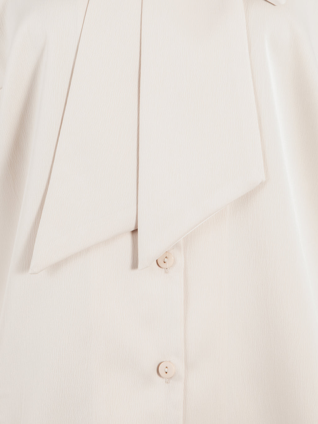 Lovedrobe Champagne Pussybow Collar & Feather Cuffs Satin Blouse