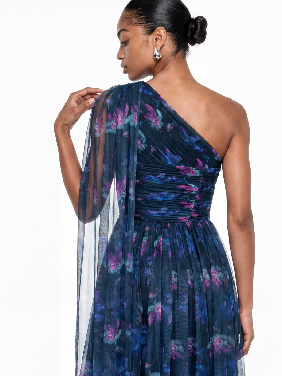 Anaya With Love Recycled Floral Print One Shoulder Maxi Dress