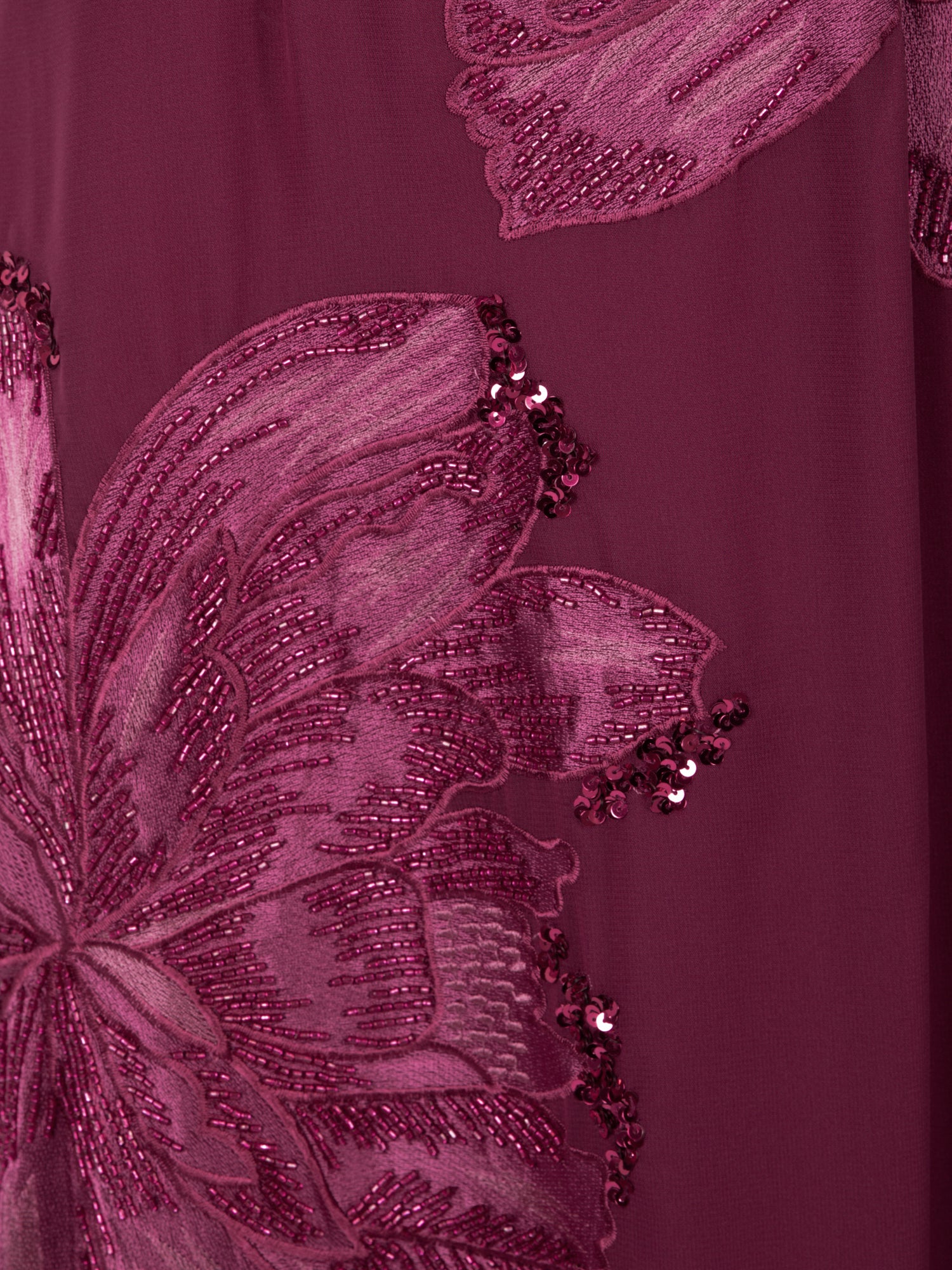 Maya Deep Pink Floral Embroidered Strappy Godet Maxi Dress