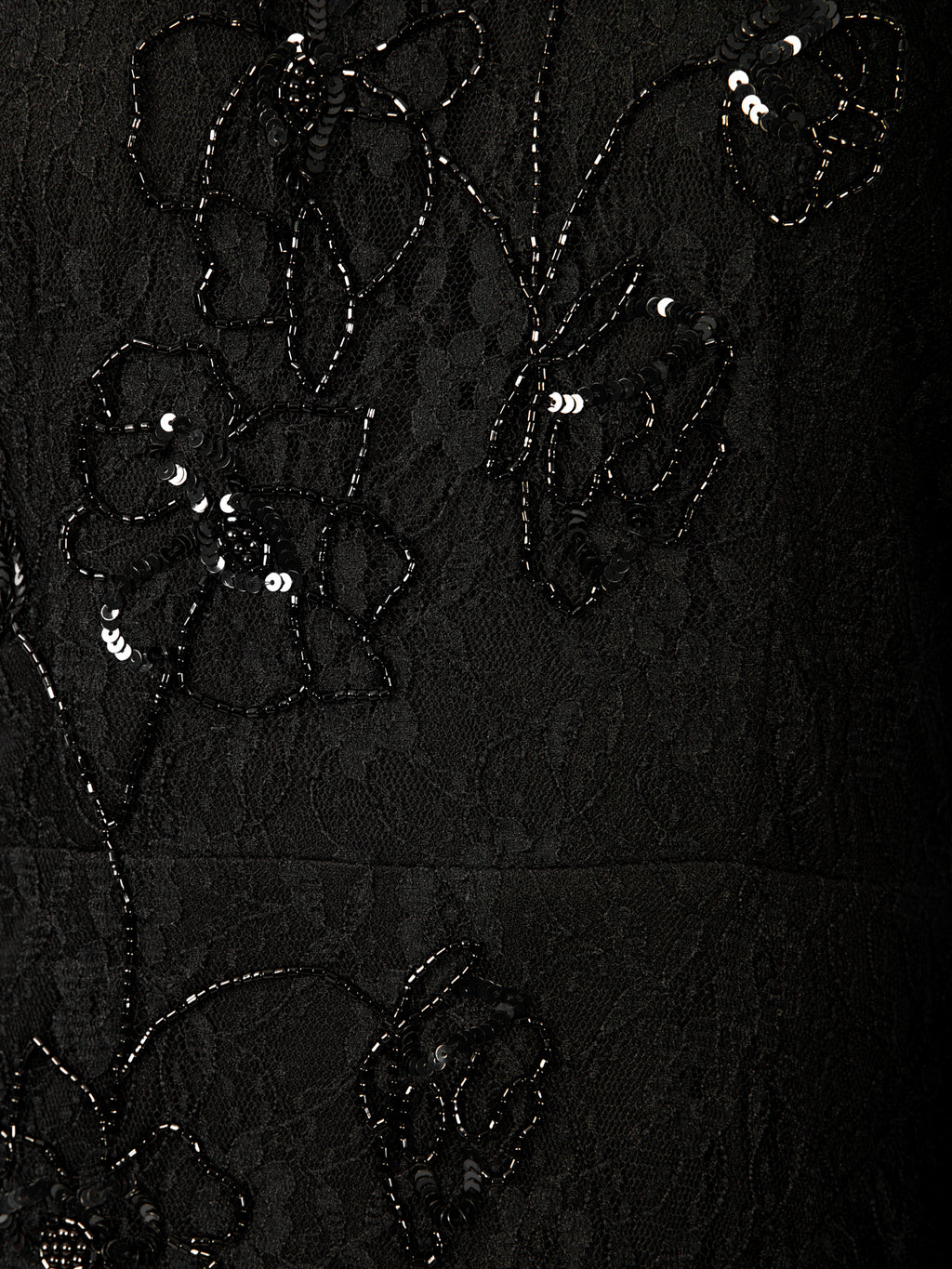 Maya Black Embellished Halter Neck Lace Maxi Dress