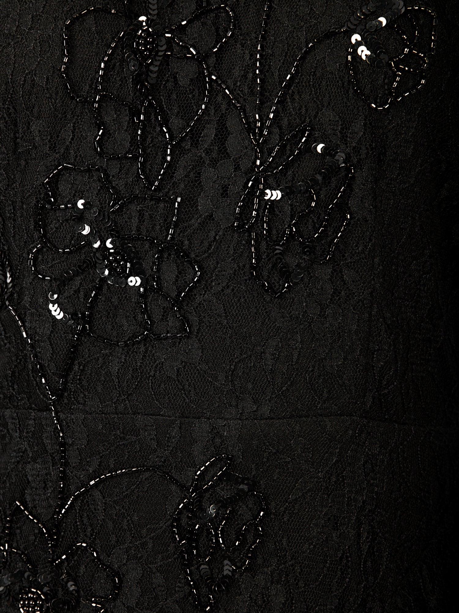 Maya Black Embellished Halter Neck Lace Maxi Dress