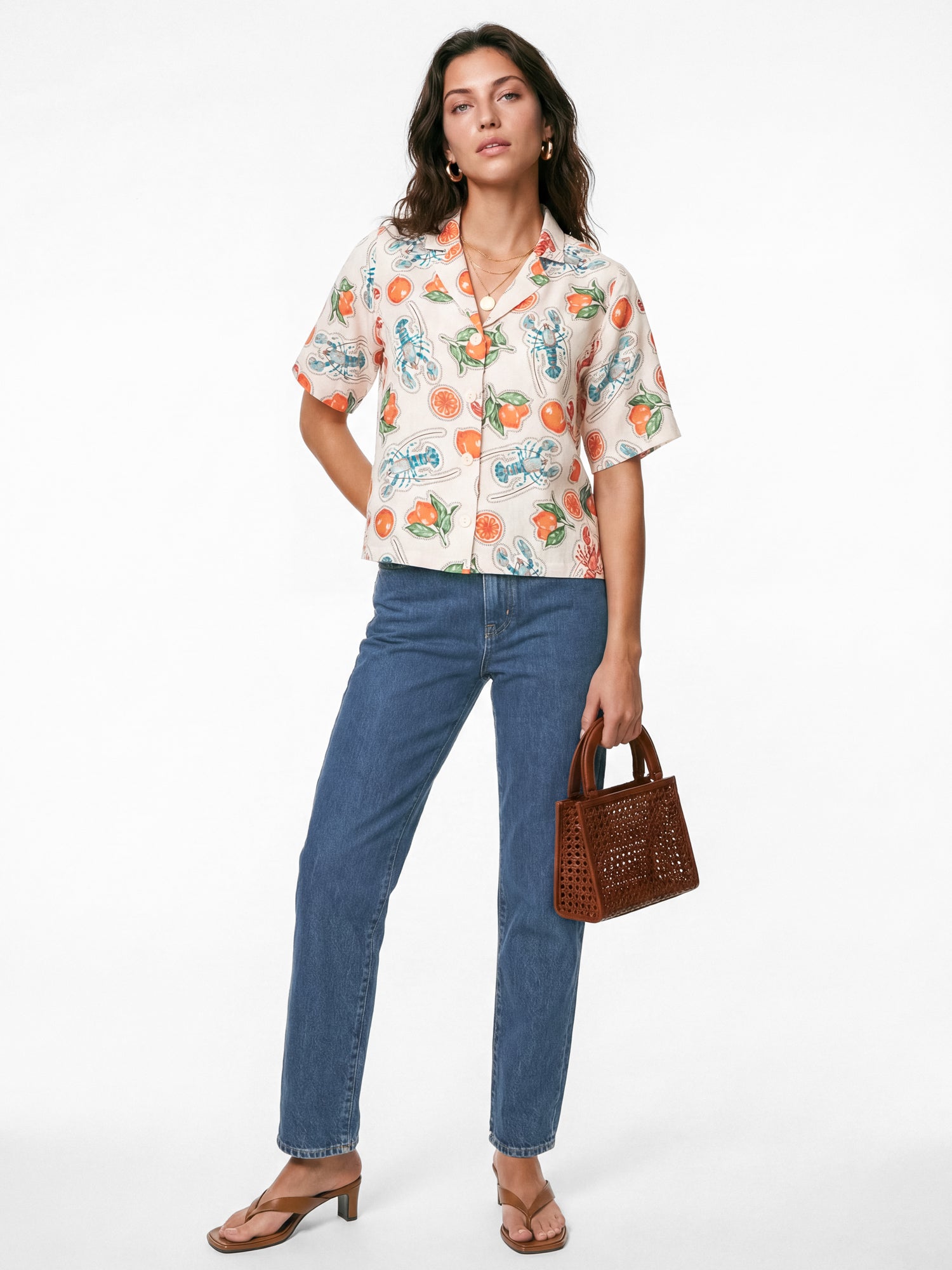 Lovedrobe Lobster & Citrus Print Shirt Co-Ord