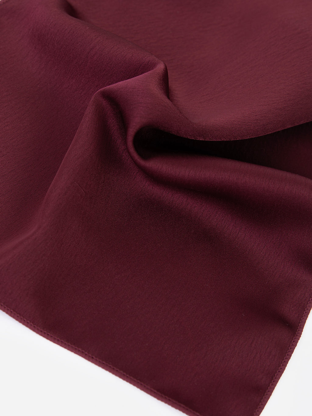 Cranberry Satin Tie and Pocket Square Set