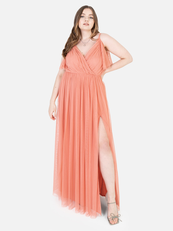 Anaya with Love Recycled Coral Cami Maxi Dress - PLUS SIZE