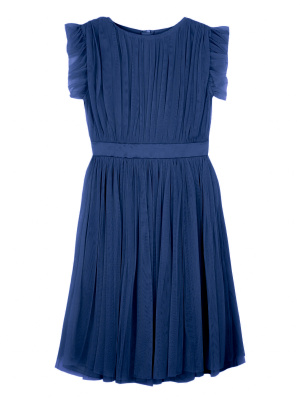 Mini Anaya With Love Navy Recycled Tulle Midi Dress with Bow - Wholesale Pack