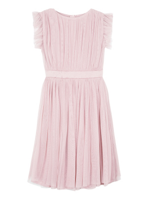 Mini Anaya With Love Frosted Pink Recycled Tulle Midi Dress with Bow - Wholesale Pack