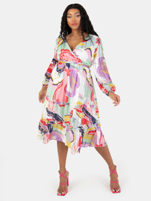 Lovedrobe Luxe Abstract Print Mdi Dress - Wholesale Pack