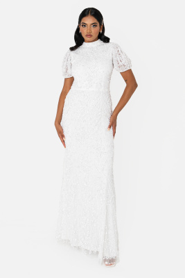 Maya Bridal Embellished High Neck Maxi Dress with Keyhole Back - Wholesale Pack