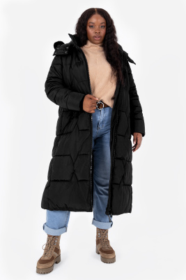 Lovedrobe Black Coat with Removable Faux Fur Hood - Wholesale Pack