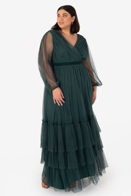 Anaya With Love Recycled Emerald Long Sleeve Maxi Dress - PLUS SIZE Wholesale Pack