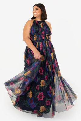 Anaya with Love Recycled Curve Floral Halter Neck Maxi Dress - PLUS SIZE Wholesale Pack