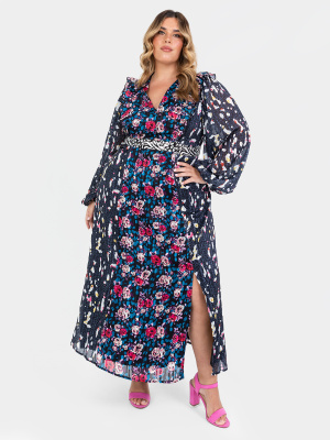 Lovedrobe Luxe Keyhole Back Mixed Print Midaxi Dress- Wholesale Pack