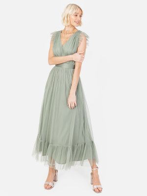 Anaya With Love Recycled Frosty Green Midaxi Dress with Sash Belt - STRIAGHT SIZE Wholesale Pack