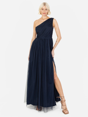 Anaya With Love Recycled Navy One Shoulder Maxi Dress - STRIAGHT SIZE Wholesale Pack