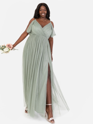 Anaya with Love Recycled Frosty Green Cami Maxi Dress - PLUS SIZE Wholesale Pack