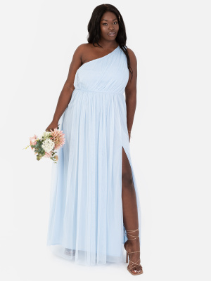 Anaya With Love Recycled Light Blue One Shoulder Maxi Dress - PLUS SIZE Wholesale Pack