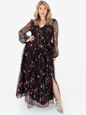 Lovedrobe Luxe Floral Embroidery Maxi Dress - Wholesale Pack