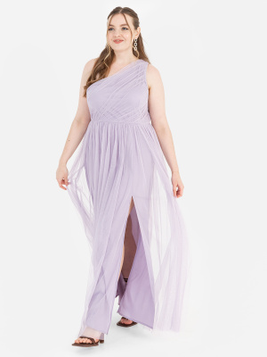 Anaya With Love Recycled Dusty Lilac One Shoulder Maxi Dress - PLUS SIZE Wholesale Pack