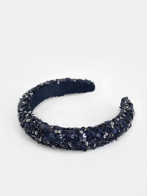 Maya Navy Embellished Headband - Wholesale Pack