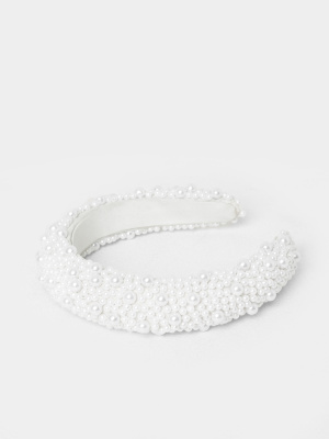 Maya Ivory Pearl Headband - Wholesale Pack